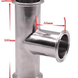 2"x2"x2" Stainless Tri Clamp Tee